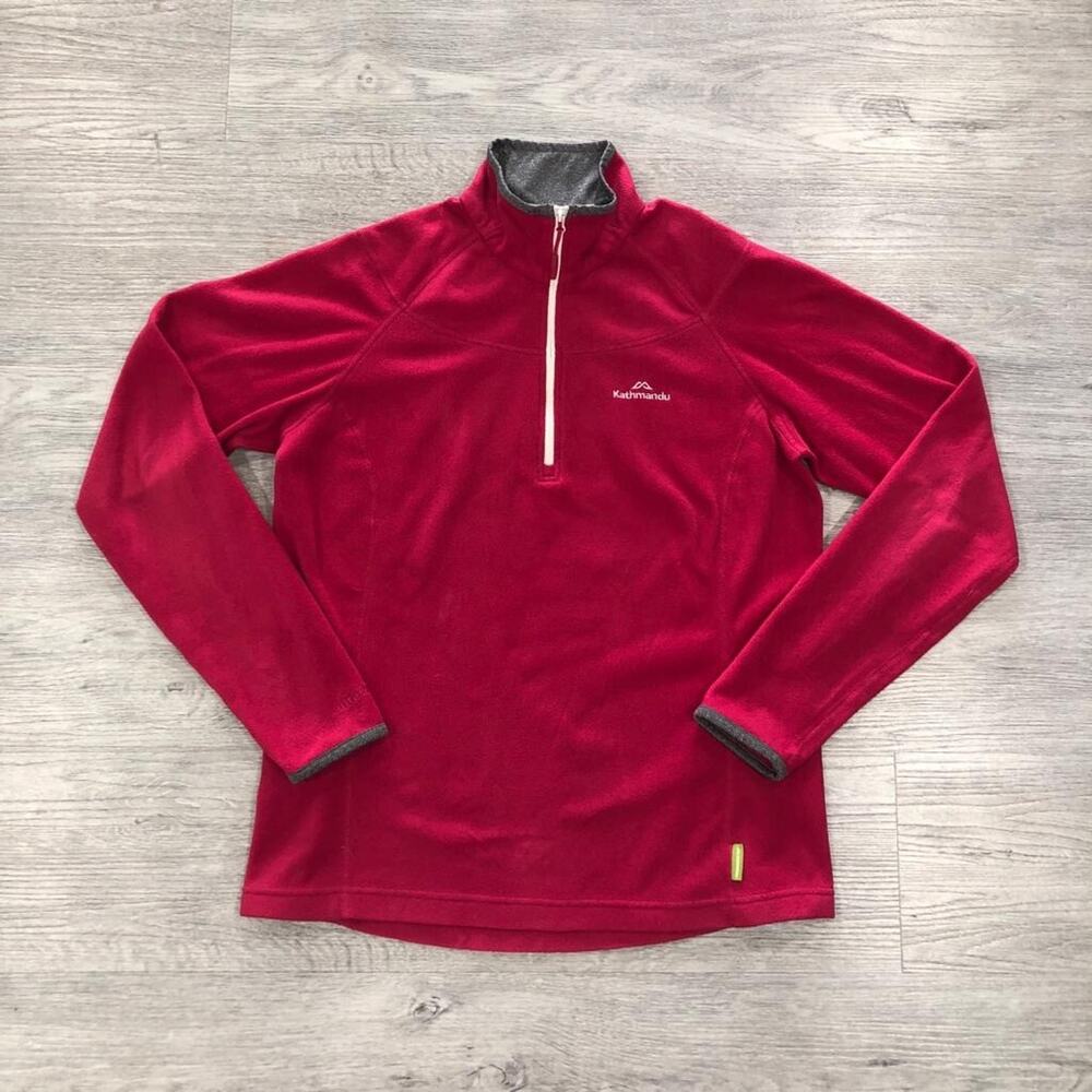 Kathmandu Jumper Women’s Size 12 Pink Long Sleeve 1/4 Zip Winter Fleece Outdoor